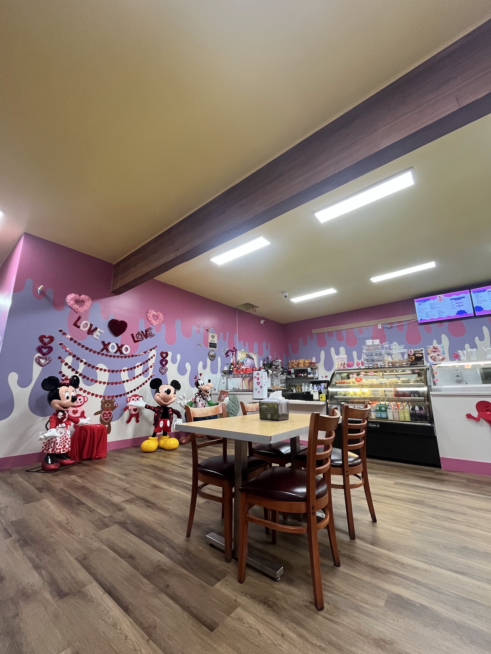 Mia's Paletería interior with Minnie & Mickey decorations